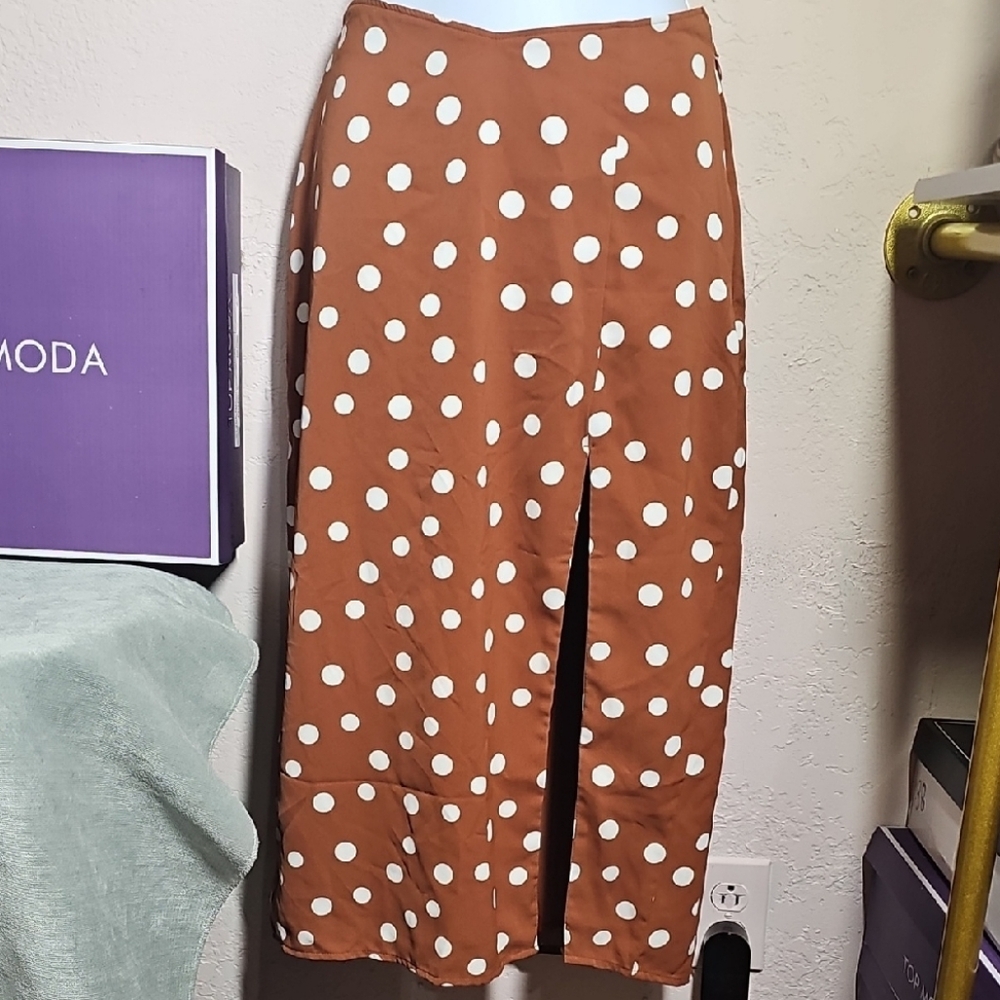 Abercrombie & Fitch Brown Maxi Pencil Skirt with Slit